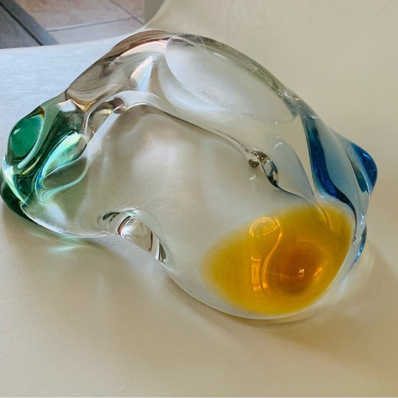 Frantisek Zemek “Rhapsody” Glass Bowl Bohemia Czech Studio Art 1950 - Picture 4 of 12